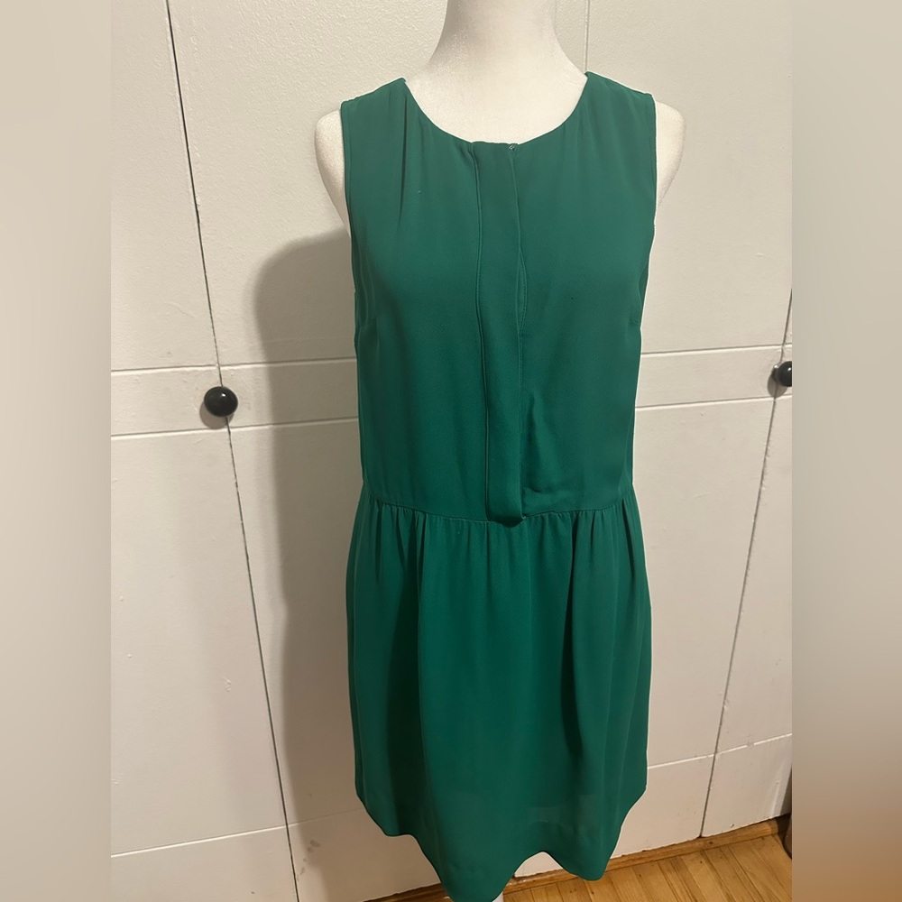 J Crew emerald green dress size 2